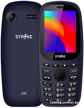 

Кнопочный телефон Strike A20 (синий)