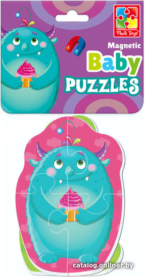 

Мозаика/пазл Vladi Toys Baby puzzle Монстрики на магните VT3208-22