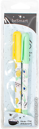 

Набор шариковых ручек Be Smart Bunny BSBP004-set 02 (2 шт, черный/синий)