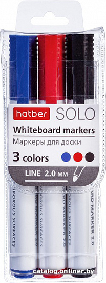 

Набор маркеров Hatber Solo WB_066140 (3 шт)
