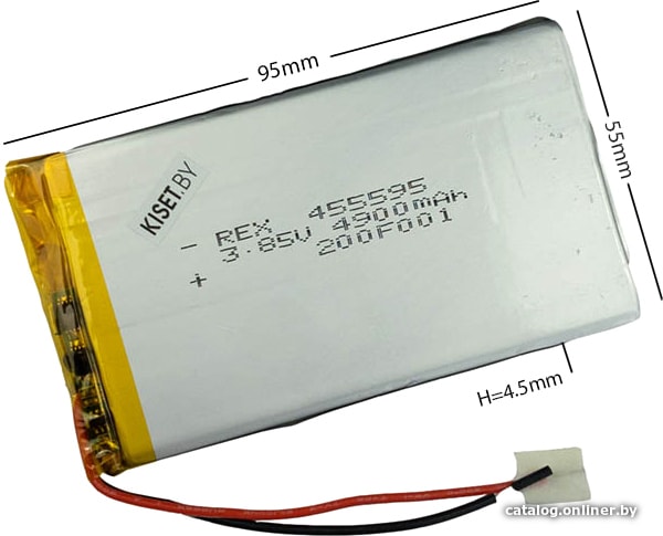 

Аккумулятор Bebat 455595 со шлейфом 3pin