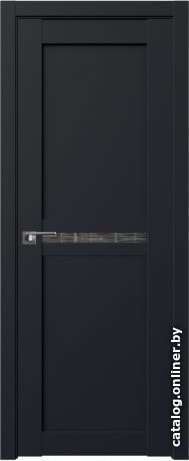 

Межкомнатная дверь ProfilDoors 2.43U 60x200 (черный матовый/стекло дождь черный)