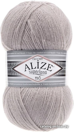 

Пряжа для вязания Alize Superlana tig 652 (570 м, пепельный)