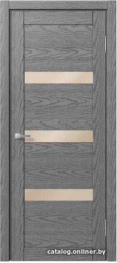 

Межкомнатная дверь MDF-Techno Dominica 120 60x200 (Скай Оук серый, стекло лакобель кремовый)