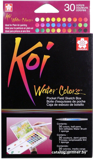 

Акварельные краски Sakura Pen Koi Water Colors XNCW30N (30 цветов)