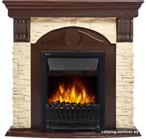 

Портал Firelight Torre Classic U (угловой, камень слоновая кость/шпон темный ду)