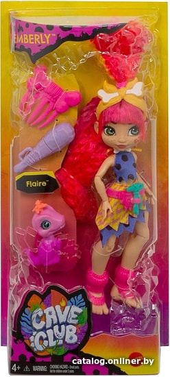 

Кукла Cave Club Emberly Prehistoric Fashion Doll with Dinosaur Pet GNL83