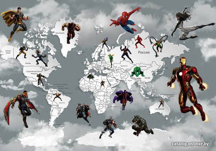 

Фотообои Citydecor Superhero 1 с защитным покрытием 200x140