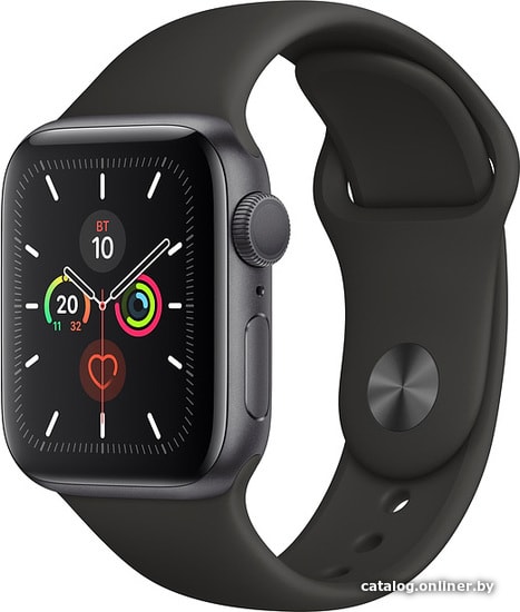 

Умные часы Apple Watch Series 5 40 мм (алюминий серый космос/черный спортивный)