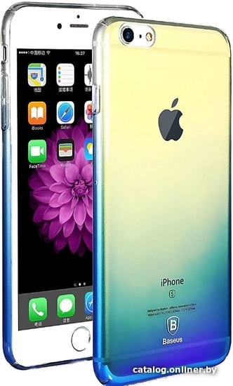 

Чехол для телефона Baseus Ultra Slim для iPhone 6/6S Plus (синий/желтый)