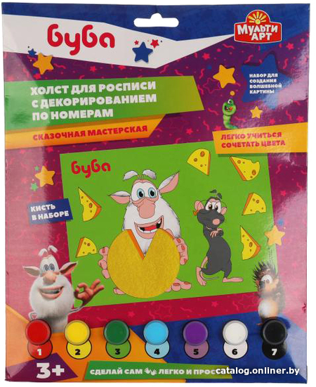 

Картина по номерам MultiArt Буба 200CANV17X23D-B2