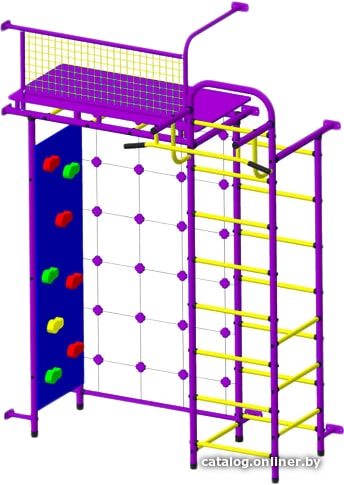 

Детский спортивный комплекс Пионер 10С со скалодромом (пурпурный/желтый)