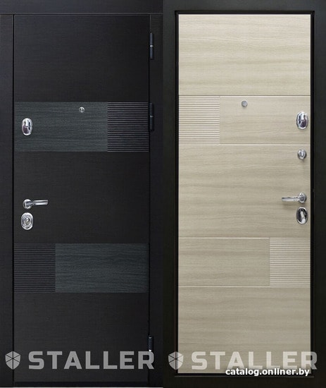 

Металлическая дверь Сталлер Вита 205x86R (венге черный/экодуб молочный)