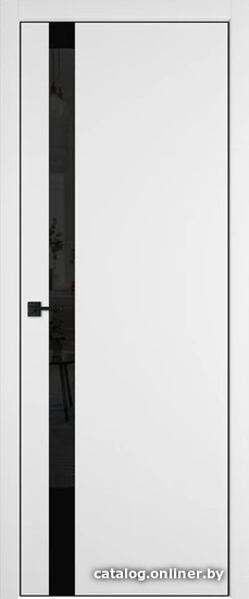 

Межкомнатная дверь Юркас Urban 1 SV 60x200 (ice/стекло lacobel черный лак/кромка black edge)