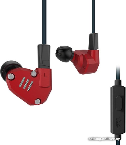 

Наушники KZ Acoustics ZS6 (с микрофоном, красный)