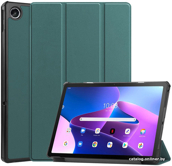 

Чехол для планшета JFK Smart Case для Lenovo Tab M10 Plus 3rd Gen TB-125F/TB-128F (темно-зеленый)