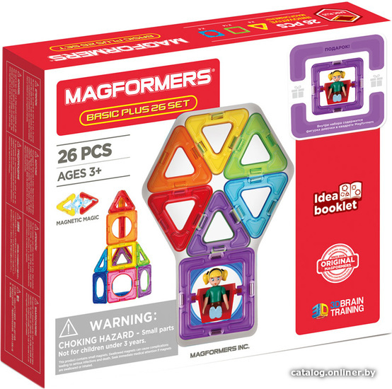 

Магнитный конструктор Magformers 715014-Д Basic Plus Set - Девочка