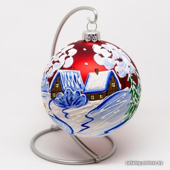 

Елочная игрушка Юрита Зимние тропинки 191009-01 (красный)