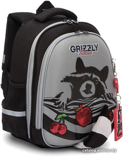 

Школьный рюкзак Grizzly RAZ-186-7 (серый)