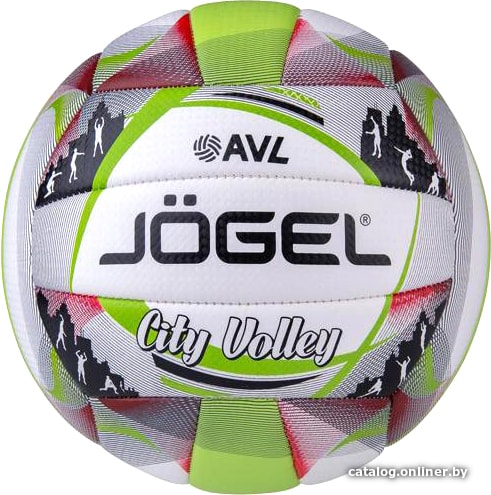 

Волейбольный мяч Jogel City Volley JGL-18099 (5 размер, белый/серый/салатовый)