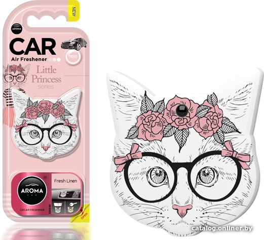 

Aroma Car Ароматизатор полимерный Little Princess Cat Fresh Linen 83191