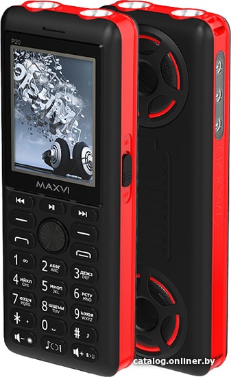 

Кнопочный телефон Maxvi P20 (красный)