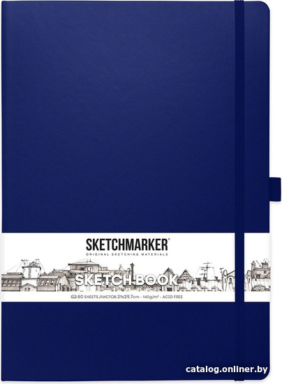 

Альбом для рисования Sketchmarker Скетчбук 2314804SM (80 л, королевский синий)