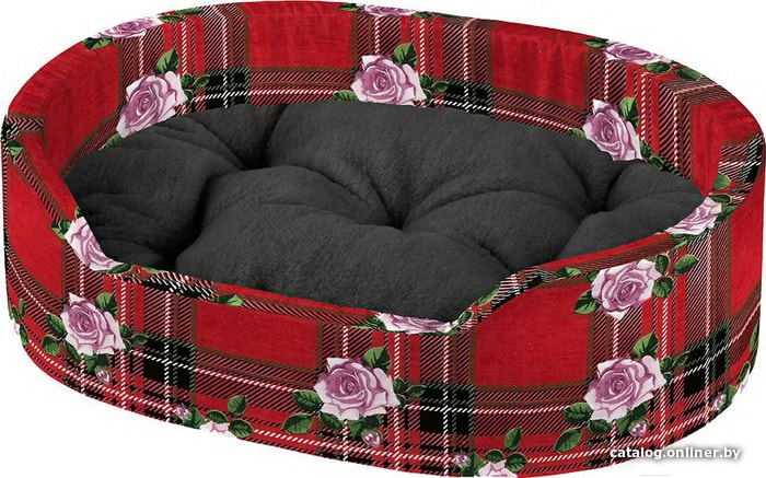 

Лежак Ferplast Dandy F 80 82944098 (красный/розы)