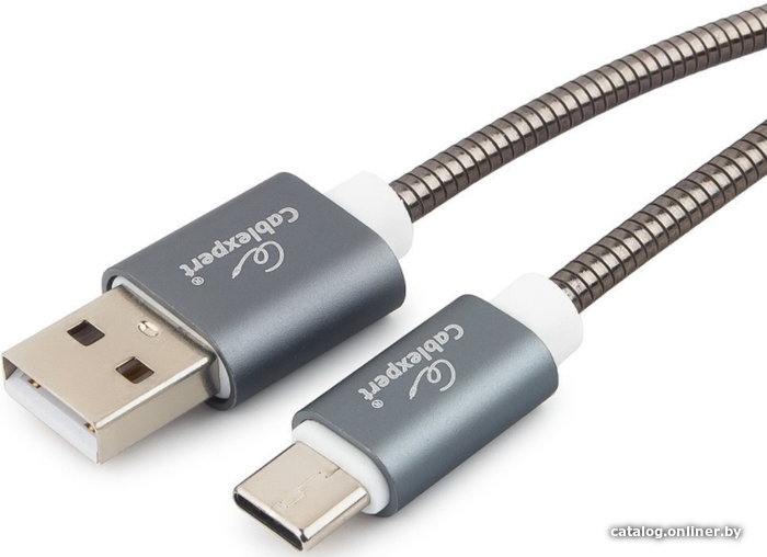 

Кабель Cablexpert USB Type-A - USB Type-C CC-G-USBC02Gy-1M (1 м, титан)