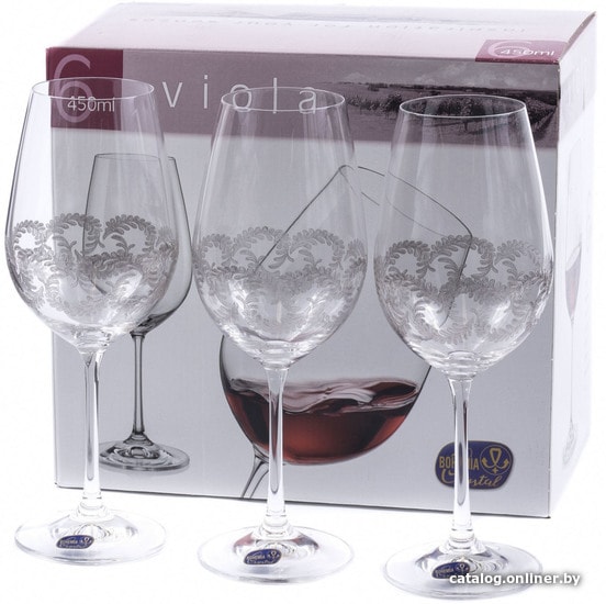 

Набор бокалов для вина Bohemia Crystal Viola 40729/Q9044/450