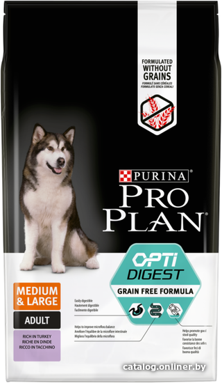 

Сухой корм для собак Pro Plan Adult Medium & Large Optidigest с индейкой 7 кг