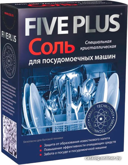 

Соль для посудомоечной машины Five Plus Специальная кристаллическая 1.5кг