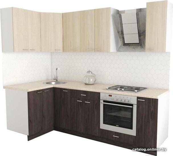 

Готовая кухня Хоум Лайн Луиза Люкс 1200x2500 угловой (флитвуд серая лава/флитвуд белый)
