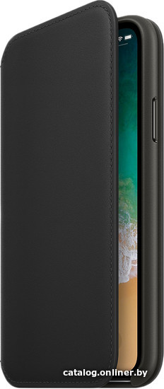 

Чехол для телефона Apple Leather Folio для iPhone X Black