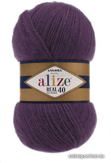 

Пряжа для вязания Alize Angora real 40 111 (480 м, сливовый)