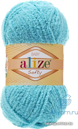 

Пряжа для вязания Alize Softy 128 (115 м, бирюза)