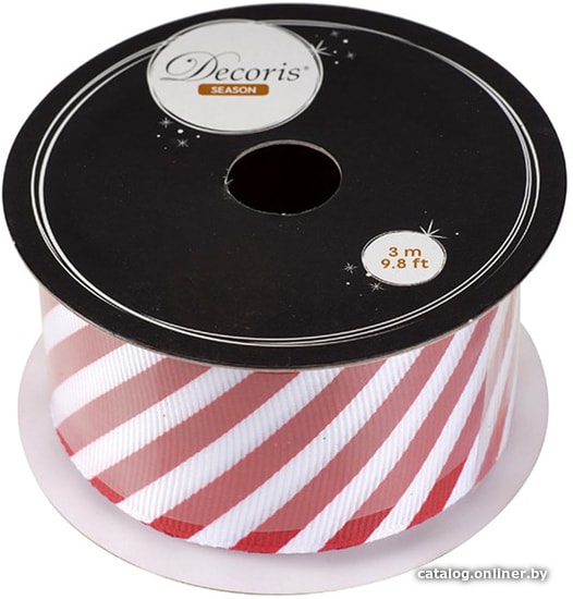 

Декоративная лента Albero Di Natale 4х300 см 440128-5 (белый/красный)