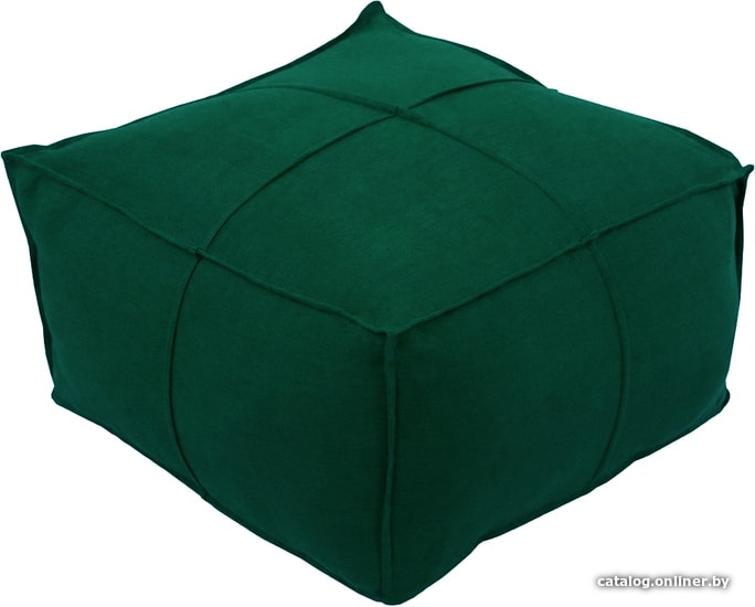 

Пуф Мама рада! Magna Ottoman 70x70x45 (грета premium, изумруд, съемный чехол)