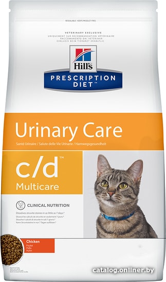 

Сухой корм для кошек Hill's Prescription Diet Feline c/d Multicare Курица 0.4 кг