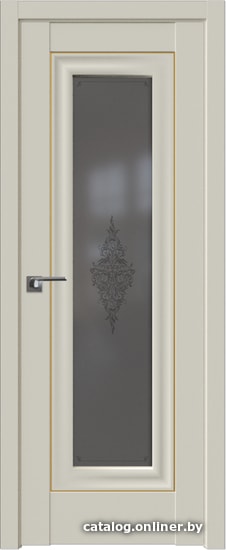 

Межкомнатная дверь ProfilDoors 24U 60x200 (магнолия сатинат/кристалл графит/золото)