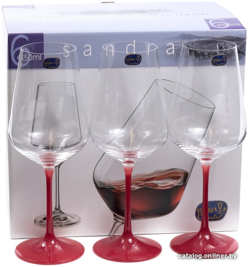 

Набор бокалов для вина Bohemia Crystal Sandra 40728/D4657/450