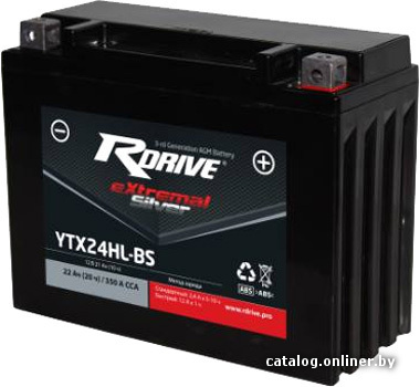 

Мотоциклетный аккумулятор RDrive eXtremal Silver YTX24HL-BS (21 А·ч)