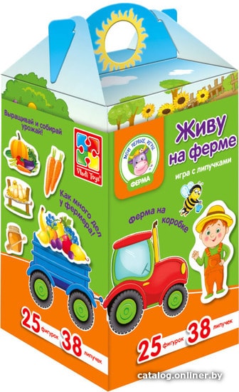 

Развивающая игра Vladi Toys Живу на ферме VT1312-01
