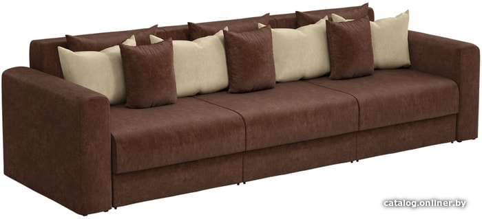 

Диван Mebelico Мэдисон Long 59204 (вельвет, коричневый/бежевый)
