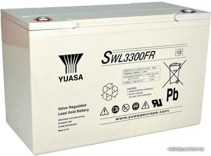 

Аккумулятор для ИБП Yuasa SWL3300FR (12В/110.2 А·ч)