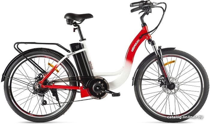 

Электровелосипед Eltreco White 2021 (белый/красный)