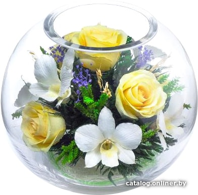 

Цветы, букеты Natural Flower Products Композиция из желтых роз и белых орхидей IUTj