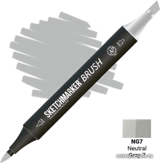 

Маркер художественный Sketchmarker Brush Двусторонний NG7 SMB-NG7 (нейтральный серый 7)