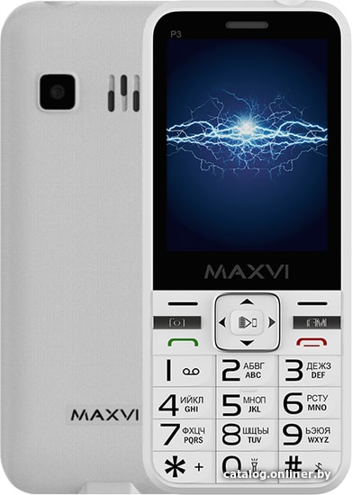 

Кнопочный телефон Maxvi P3 (белый)