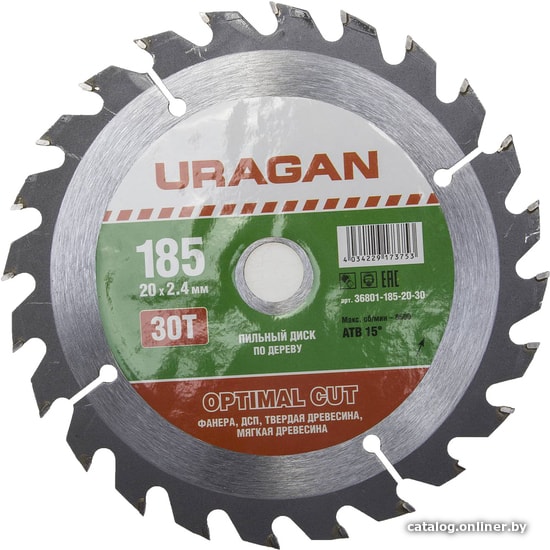 

Пильный диск Uragan 36801-185-20-30